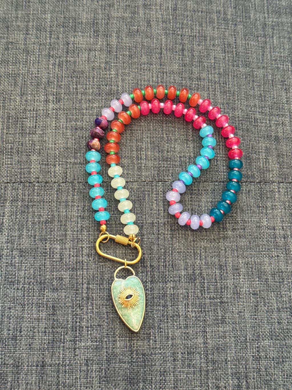 Candy Necklace with Amethyst Jasper Beads – 18” in