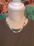 Pearl & Glass Bead Necklace – 18”